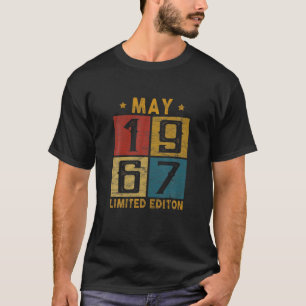 T-shirt Vintage 55E Anniversaire Mai 1967 Né En 1967 55 An