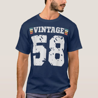 T-shirt Vintage 58 Year Old Happy 58th Birthday Fun Sports