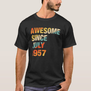 T-shirt Vintage 65Th Birthday Awesome Since July 1957 65 Y