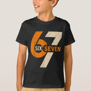 T-shirt Vintage 67 Six Seven 6 7 Numéro Rétro 67 Meme 