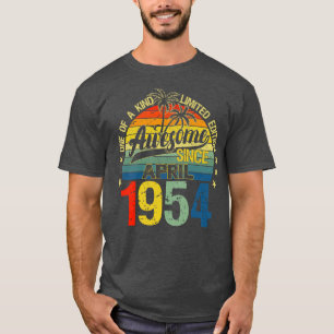 T-shirt Vintage 68 Ans Avril 1954 Décorations 68ème B