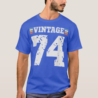 T-shirt Vintage 74 ans Joyeux 74e anniversaire Sports amus