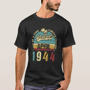 T-shirt Vintage 78 Ans Avril 1944 Décorations 78E B