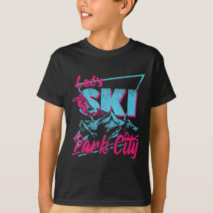 T-shirt Vintage 80s 90s Ski Clothing Retro Park City Sk