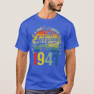 T-shirt Vintage 81 Ans Mai 1941 Décorations 81e Bir