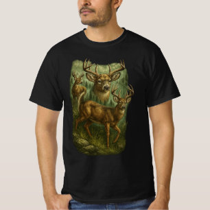 T-shirt Vintage 90 Chemise Graphique Cerf Rétro Grunge Déf