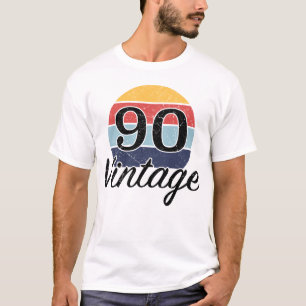 T-shirt Vintage 90e anniversaire coucher du soleil