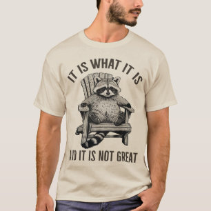 T-shirt Vintage 90s Funny Raccoon Tee   Rétro surdimension