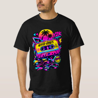 T-shirt Vintage 90s Retro Cassette Cosmic Sci-Fi Graphic T