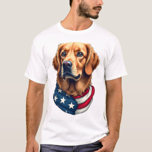 T-shirt vintage à visage de Golden Retriever patri
