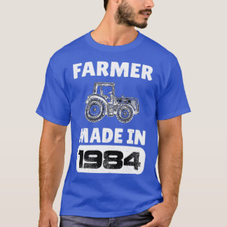 T-shirt Vintage Agriculteur Né En 1984 39 Ans Pères D