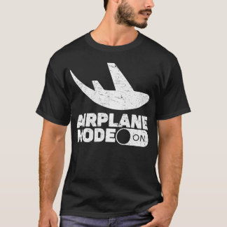 T-shirt Vintage Airplane Mode On funny