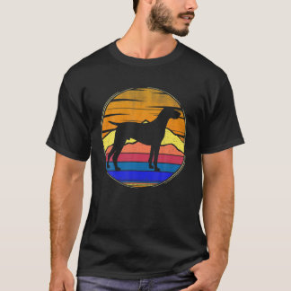T-shirt Vintage allemand Pointer Retro Sunset Animaux Amou