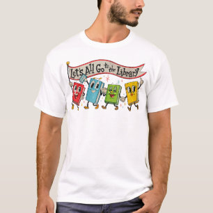 T-shirt Vintage Allons Tous À La Bibliothèque Hommes Femme