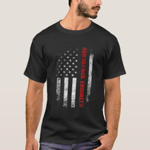 T-shirt Vintage American Flag Aerospace Engineer Apparel M