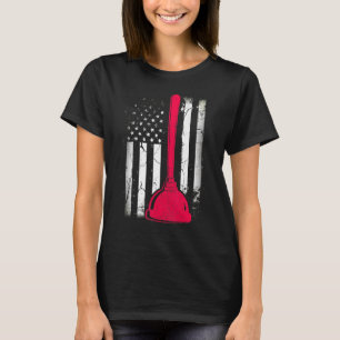 T-shirt Vintage American Flag Plumbing Appareils Plumber H
