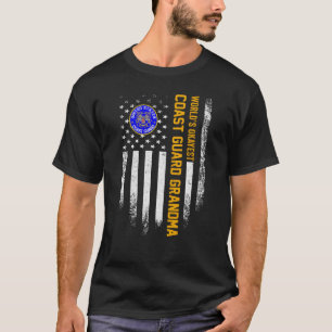 T-shirt Vintage American Flag World S Okayest Us Coast Gua