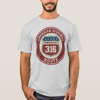 T-shirt Vintage American Highway Route 316 Throwaway Badge