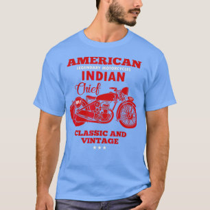 T-shirt Vintage American Motorcycle Indian old bikers
