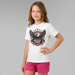T-shirt Vintage Amérique 250 Aigle chauve 1776-2026 Patrio