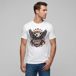 T-shirt Vintage Amérique 250 Aigle royal 1776-2026 Patriot