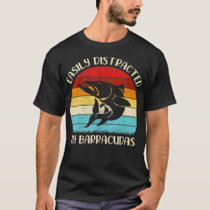 T-shirt Vintage Amoureux De Poisson Barracuda Facilement D
