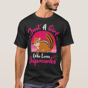T-shirt Vintage Amoureux des animaux Chipmunk Juste Une Fi