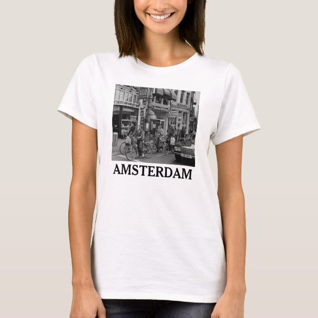 T-shirt Vintage Amsterdam Holland Bikers (Devant)