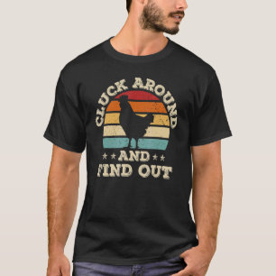T-shirt Vintage Amusant Poulet Adulte Humour Cluck Autour