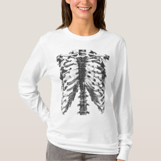 T-shirt Vintage Anatomical Rib Cage Sketch Design