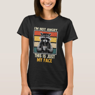 T-shirt Vintage Angry Racon Je ne suis pas en colère C'est