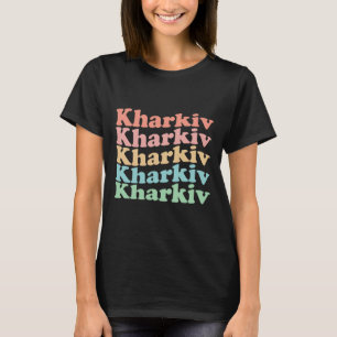 T-shirt Vintage années 70 Ukraine Hippie Ville - Rétro Kha
