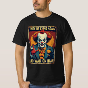 T-shirt Vintage Anti-War Clown Tee – Pas de guerre avec l'