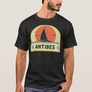 T-shirt Vintage Antibes France Insigne de Vacances