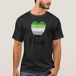 T-shirt Vintage Aromantic Gay pride Rainbow Word