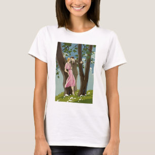 T-shirt Vintage Art Déco Amour et Romance Nouveaux mariés 