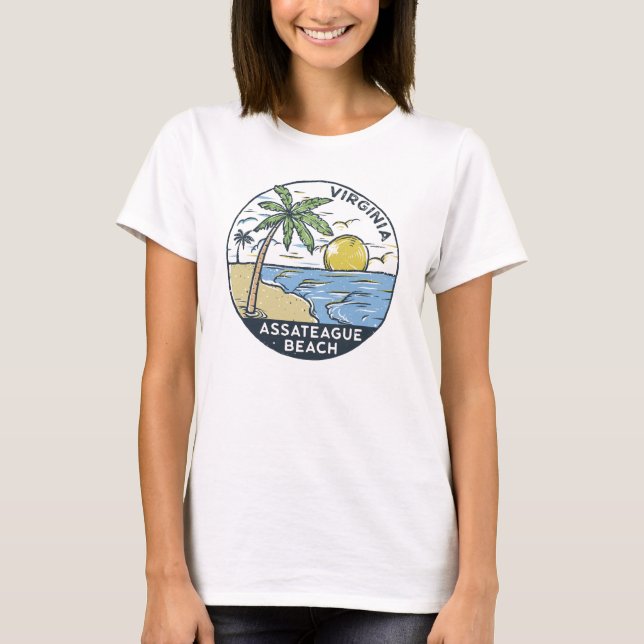 T-shirt Vintage Assateague Beach Virginia (Devant)