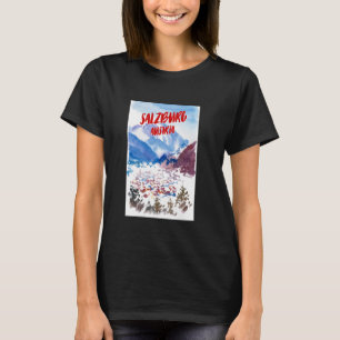 T-shirt Vintage Autriche Montagnes de neige Salzburg Voyag