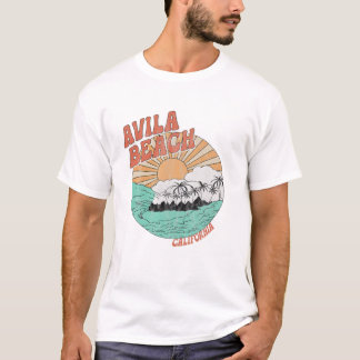 T-shirt Vintage Avila Beach Californie Palmiers CA Retro