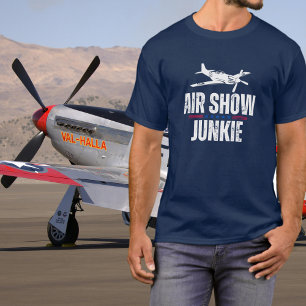T-shirt Vintage Avion Spectacle Aérien Fanatique Aviation