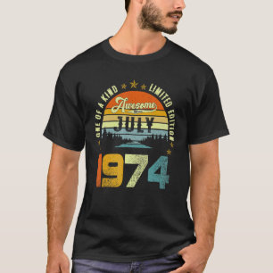 T-shirt Vintage {B]e anniversaire stupéfiant depuis juille