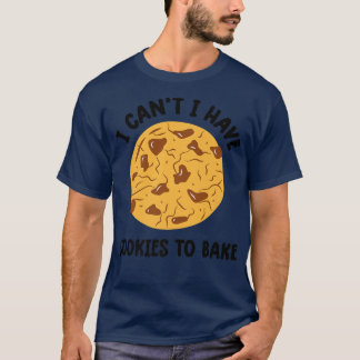 T-shirt Vintage Baking je ne peux pas avoir de biscuits po