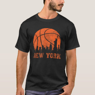 T-shirt Vintage Basketball New York City Skyline Outdoor T