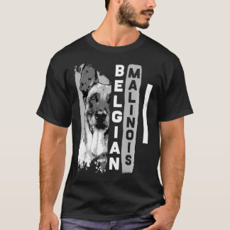 T-shirt Vintage Belge Malinois T design Amoureux de les ch