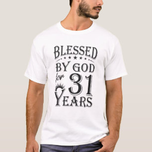 T-shirt Vintage Béni Par Dieu Pendant 31 Ans Heureux 31St