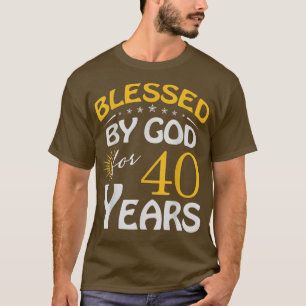 T-shirt Vintage béni par Dieu pendant 40 ans Joyeux 40e