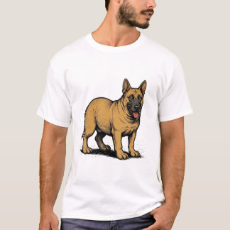 T-shirt Vintage Berger Belge Malinois : Chien de Travail C