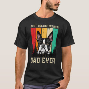 T-shirt Vintage Best Boston Terrier Papa Jamais Fête des p