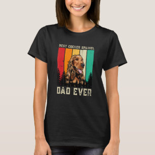 T-shirt Vintage Best Cocker Spaniel Papa Jamais Fête des p