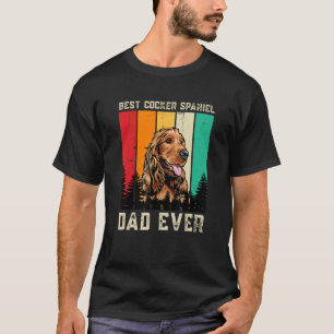 T-shirt Vintage Best Cocker Spaniel Papa Jamais Fête des p